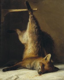 Dead Fox, 1848. Creator: Frants Diderik Bøe.