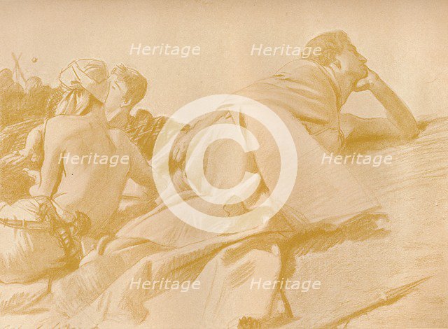 'Reclining Figures (David in Saul's Camp)', c1905. Artist: John Singer Sargent.