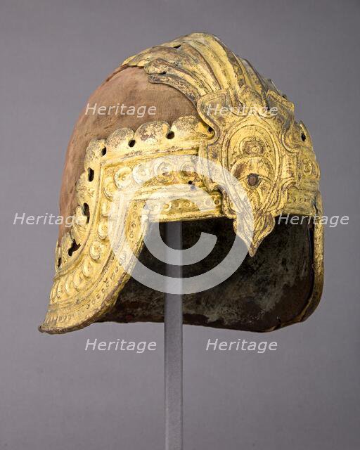 Sallet alla Veneziana, Italian, ca. 1470; gilt mounts, probably added early 16th century. Creator: Unknown.