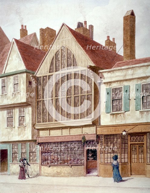 View of Trinity Hall, Aldersgate Street, City of London, 1780.                                       Artist: JT Wilson