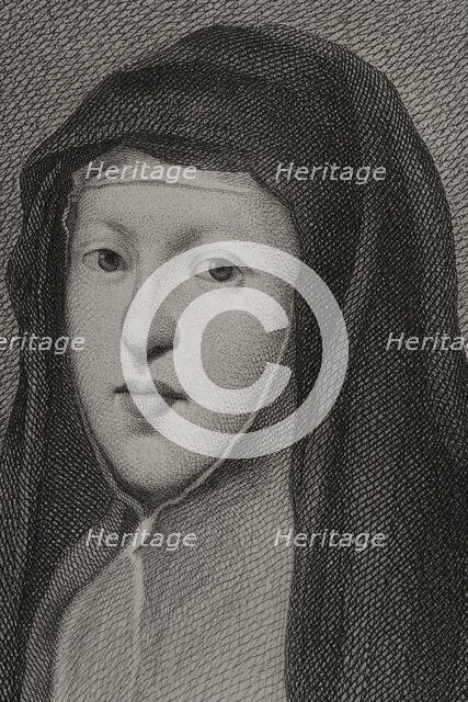 Mariana of Austria (1634-1696), Queen consort of Spain (1649-1665), 1879.  Creators: Alphonse Charles Masson, Magin Pujadas.