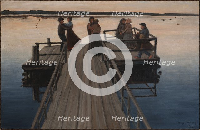 Dance on the landing stage , Symbolism.