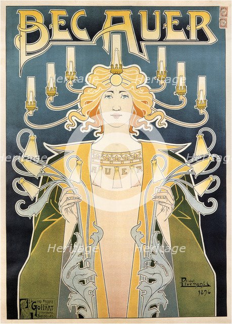 Bec Auer, 1896. Artist: Privat-Livemont, Henri (1861–1936)