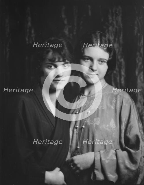 Gazarian, Olga, Miss, and unidentified woman, portrait photograph, 1932 Creator: Arnold Genthe.