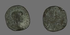 Sestertius (Coin) Portraying Emperor Gordianus, 238-244. Creator: Unknown.