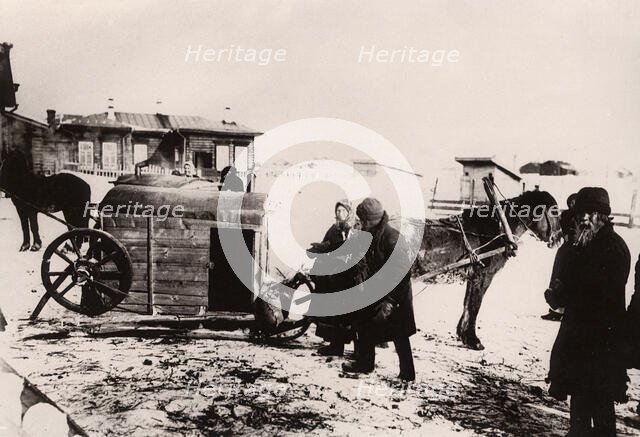 Sending peasant settlers to the place of permanent residence, 1890. Creator: Unknown.