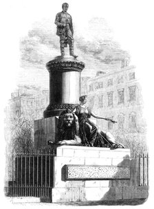 Monument of Field Marshal Lord Clyde, by Baron Marochetti, in Waterloo-Place, 1868. Creator: Unknown.