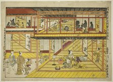 The Brazier of Elegance and the Bell of Damnation (Fuga hibachi muken no kane), c. 1739/40. Creator: Okumura Masanobu.