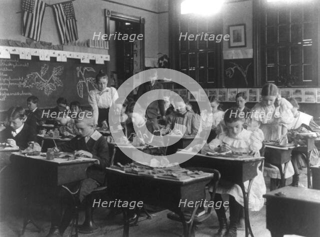 Leaf and flower painting, 2nd Division, (1899?). Creator: Frances Benjamin Johnston.