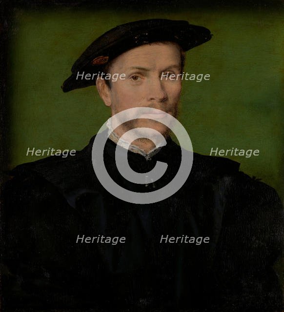 Portrait of a Bearded Man in Black. Creator: Corneille de Lyon.