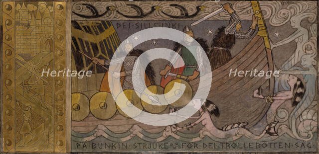 Asmund and his Brothers on the Sea, Between 1902 and 1904. Creator: Gerhard Munthe.