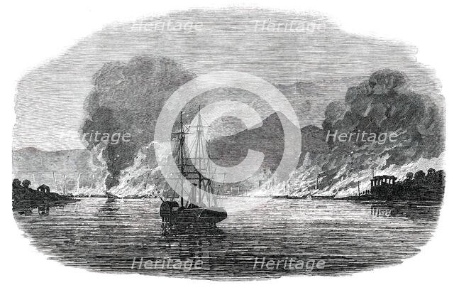 Destruction of a Piratical Chinese Fleet at Pinghoy, 1850. Creator: Unknown.