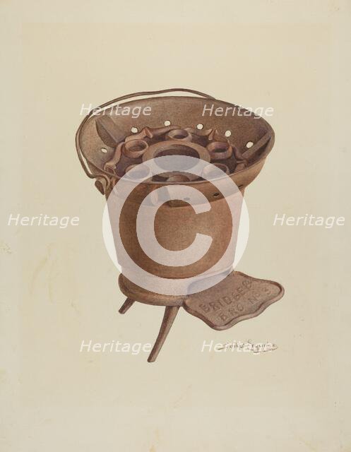 Brazier, c. 1939. Creator: Sarkis Erganian.