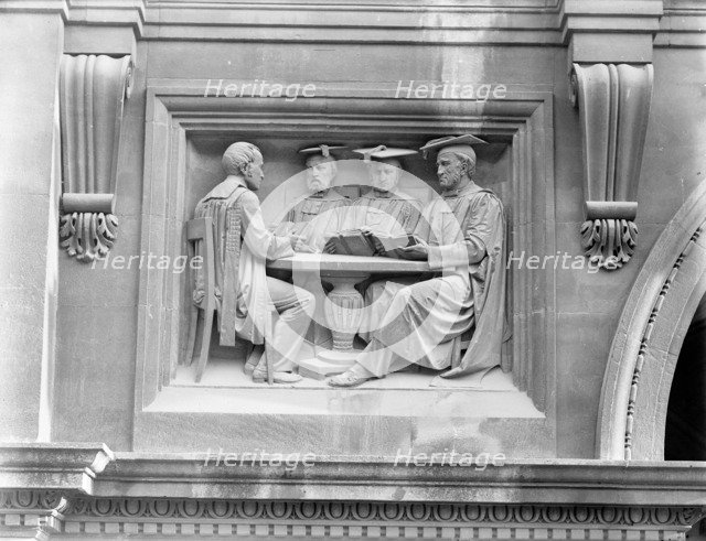 Carved panel in examinations schools gateway, Oxford University, Oxford, Oxfordshire, c1860-c1922. Artist: Henry Taunt