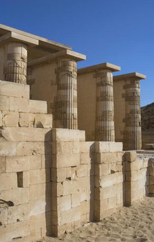 Colonnade acces, Djoser's complex, Saqqara, Egypt, Old Kingdom, 3rd Millennium (2003). Creator: Unknown.