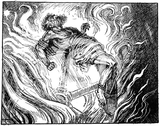 Ixion on the wheel, 1925. Artist: Unknown