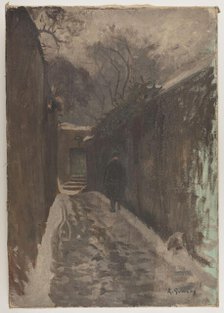 Rue Berton under snow, 1901. Creator: Adolphe-Ernest Gumery.