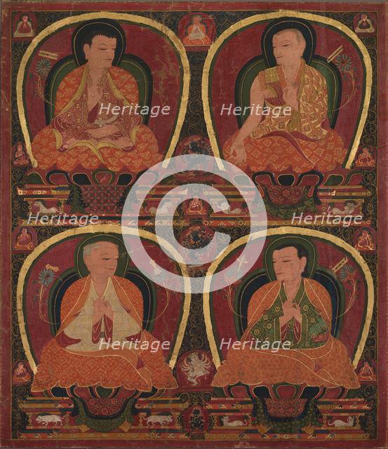 Four Seated Masters, c. 1450. Creator: Unknown.