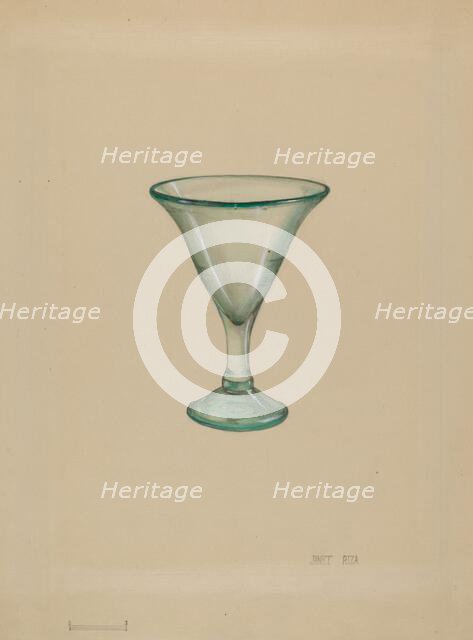 Wine Glass, c. 1936. Creator: Janet Riza.