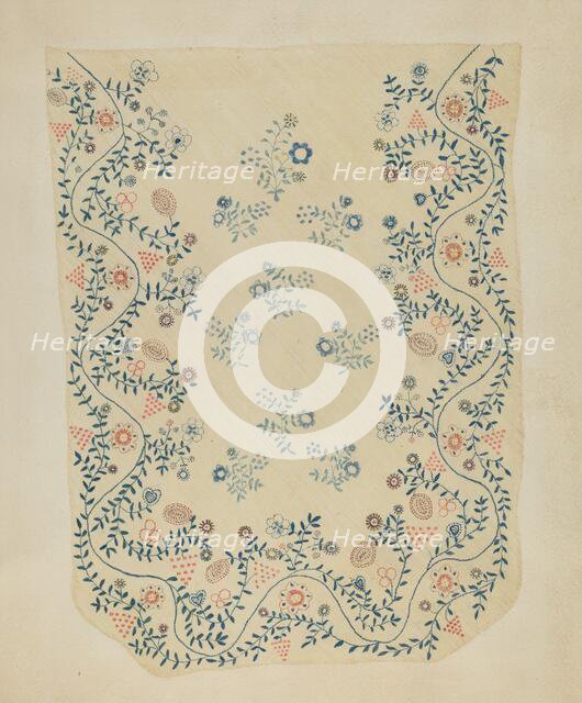 Embroidered Blanket, c. 1937. Creator: Dorothy Lacey.