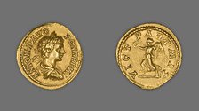 Aureus (Coin) Portraying Emperor Caracalla, 204 (January-April), issued by Septimius Severus. Creator: Unknown.