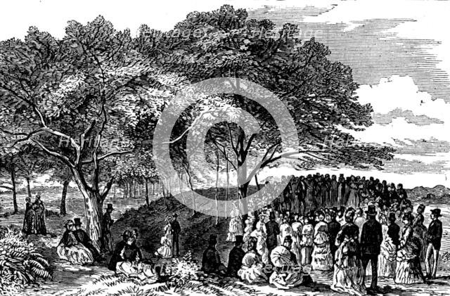 Surrey Archaeological Society: Caesar's Camp, Wimbledon, 1873. Creator: Unknown.