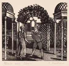 Maria and the Clown, 1932. Creator: Eric Ravilious.