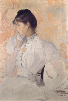 Portrait thought to be of Henriette Chabot, 1886. Creator: Jacques Emile Blanche.
