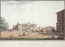 View of the Michael Palace and the Connetable Square in St. Petersburg, 1800. Artist: Paterssen, Benjamin (1748-1815)