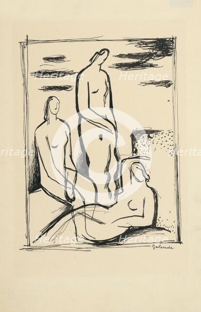 Three Women, 1930. Creator: Mikulas Galanda.