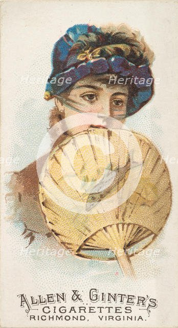 Plate 29, from the Fans of the Period series (N7) for Allen & Ginter Cigarettes Brands, 1889. Creator: Allen & Ginter.