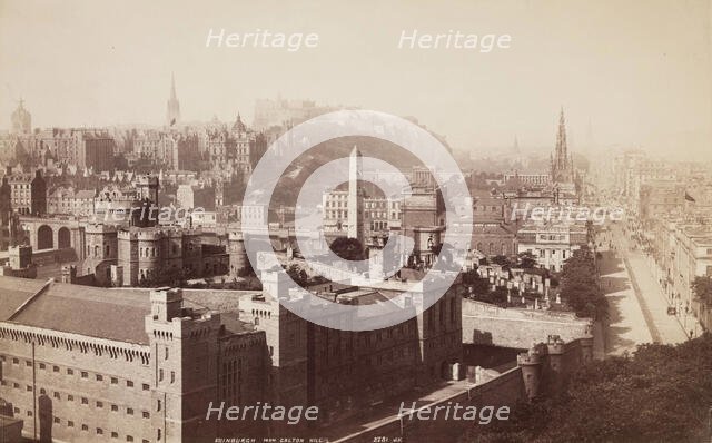 Edinburgh from Calton Hill, between 1870 and 1880. Creator: James Valentine.