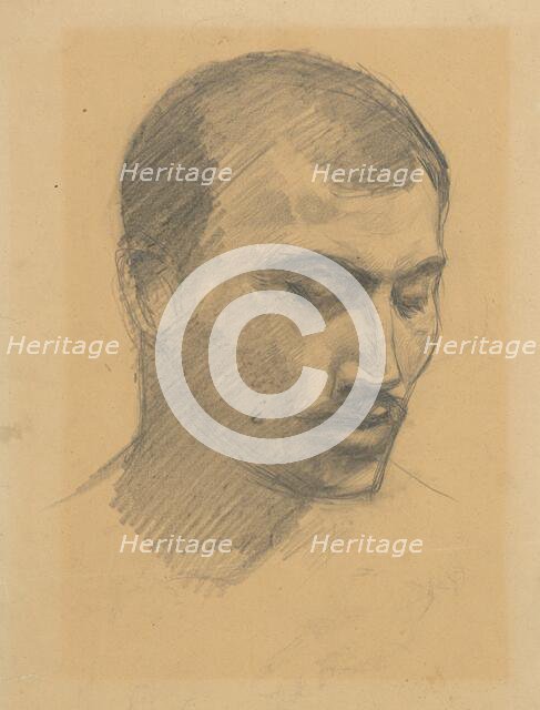 Man's head, 1885-1900. Creator: Ladislav Mednyanszky.