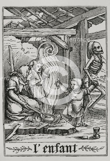 The Child from "The Dance of Death", 1538, (1877). Creator: Unknown.