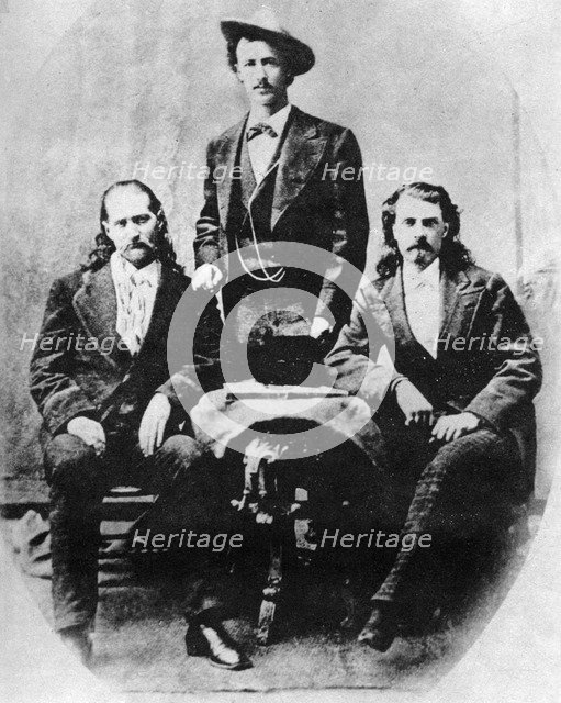 'Wild Bill' Hickok, 'Texas Jack' Omohundro and 'Buffalo Bill' Cody, c1870s (1954). Artist: Unknown