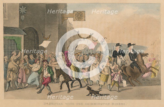 'Dr Syntax with the Skimmington Riders', 1820. Artist: Thomas Rowlandson.
