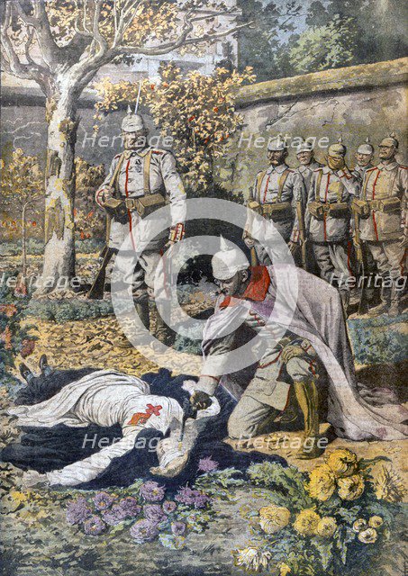 The Execution of Edith Cavell from Petit Journal,  pub.  November 1915 (colour lithograph)