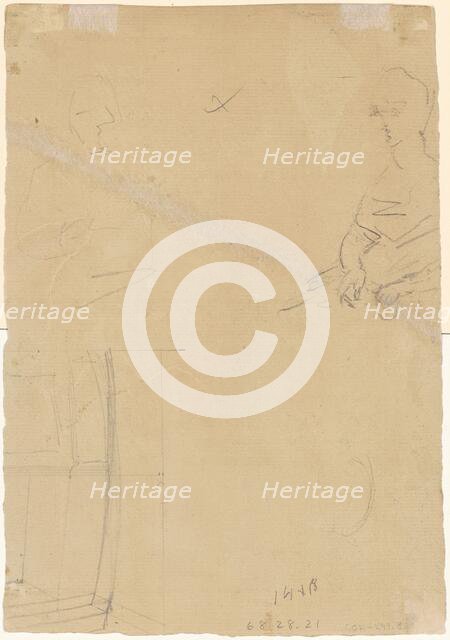 Figure Studies [verso], c. 1815. Creator: Thomas Sully.