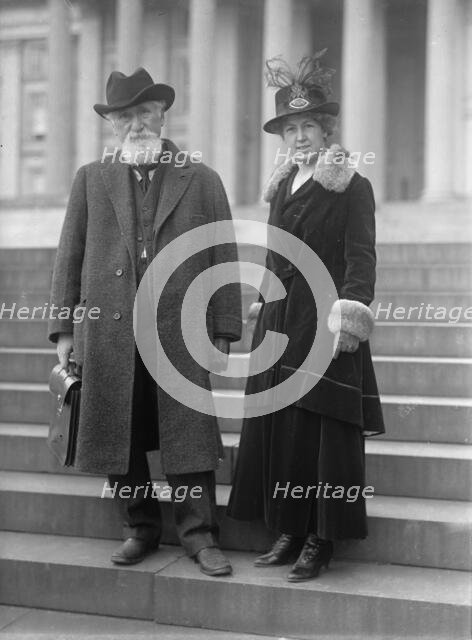 Hudson Maxim with wife Lillian Durban Maxim, 1917.  Creator: Harris & Ewing.