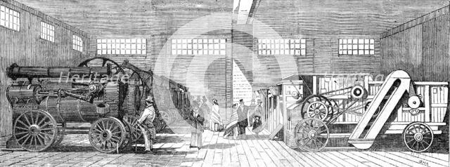 Steam-engines and Thrashing-machines, at the Smithfield Club Show, 1854. Creator: Unknown.