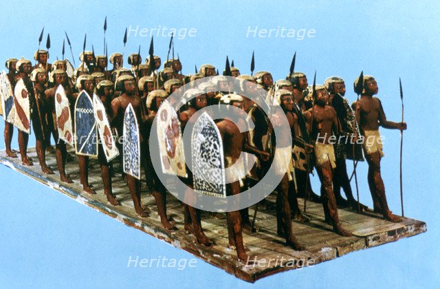 Model Pikemen, Tomb of Mesehti, 12th Dynasty. Artist: Unknown