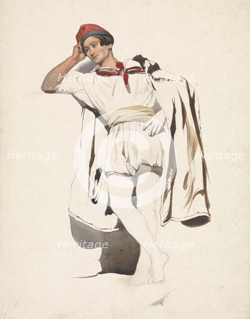 Standing young man, 1825-1873. Creator: Pierre Louis Dubourcq.