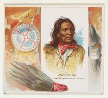 Mad Bear, Lower Yanktonas Sioux, from the American Indian Chiefs series (N36) for Allen & ..., 1888. Creator: Allen & Ginter.