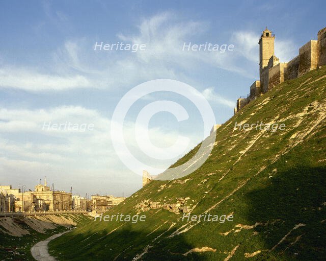 Citadel of Aleppo, Syria, medieval fortified, built 3rd millenium BC-12th century AD (2001). Creator: LTL.