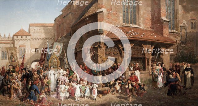 The Corpus Christi Procession, 1881. Creator: Hippolyte Lipinski.