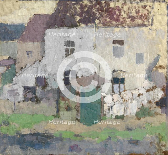 White Façades and Garden at Bosvoorde, 1907. Creator: Rik Wouters.