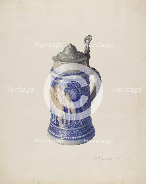 Stone Beer Mug, c. 1939. Creator: Carl Buergerniss.