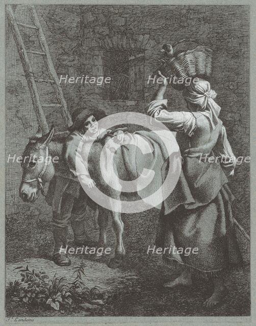 Shepherd Boy Speaking to a Farm Girl, 1764. Creator: Francesco Londonio.