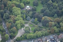 War memorial and bandstand in Clifton Park, Rotherham, 2023. Creator: Robyn Andrews.