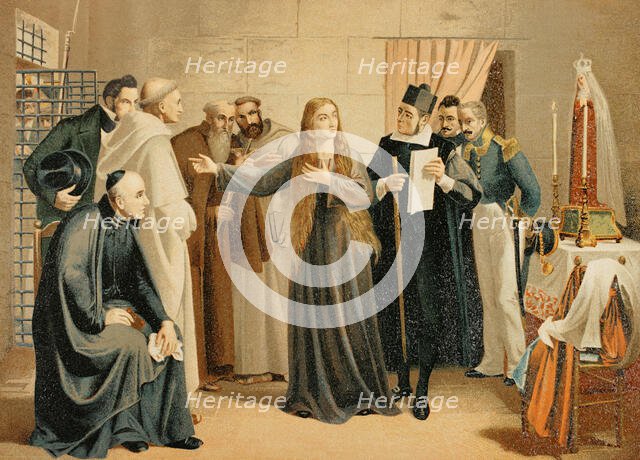 Mariana Pineda departs for the scaffold, 1862, (1892).  Creator: Unknown.